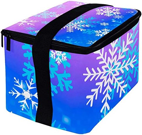 Nepropusna kutija za ručak, izolovana Bento kutija za muškarce i žene za odrasle, kanta za ručak za višekratnu upotrebu sa dizajnom snježnih pahuljica