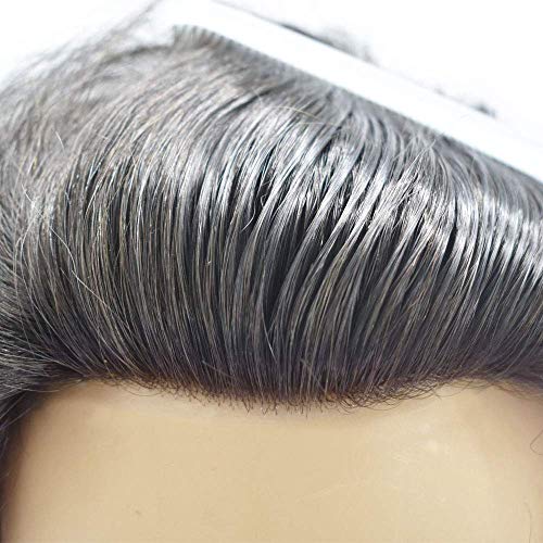 N. Y. P Tupee za muškarce sa ljudskom kosom, prirodna Poli koža kosa komadi zamjena za muškarce Full PU Mens Tupee ručno Knoted Hair System