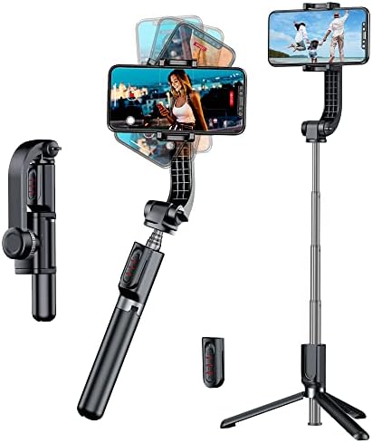 Profesionalni stabilizator kardana za pametni telefon, Yendili Selfie Stick stativ sa daljinskim upravljačem za iPhone telefon držač Postolja za stativ za telefon za snimanje, 1-osni Stativ za mobilni telefon Gimbal sa automatskim balansom