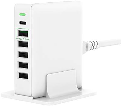 USB Hub stanica za punjenje za više uređaja od TalkWorks | 53w Multi portova traka za brzo zidno punjenje