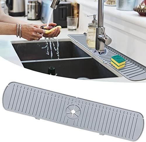 Zaštita od prskanja kuhinjskog sudopera,24 silikonska ručka za slavinu kap po kap, velika silikonska prostirka za slavinu, štitnici za sudoper za kuhinjski sudoper, umivaonik za kupatilo