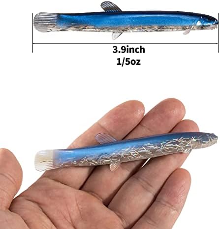 Dr.Fish 5 pakovanje Mekani mamci Sand Eel Plastični ribolov mamci Swimbaits Loach Ribolov mamac 3,9 inčni