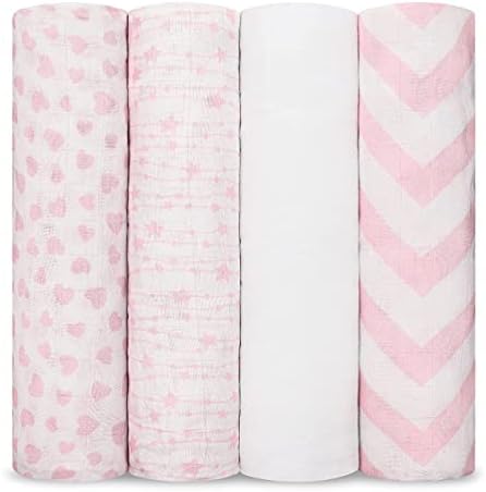 Udobne mladunce muslinske ploče za ploče neutralno primanje pokrivača swaddling, omotajte za dječake i djevojke, bebe esencijama, registar i poklon