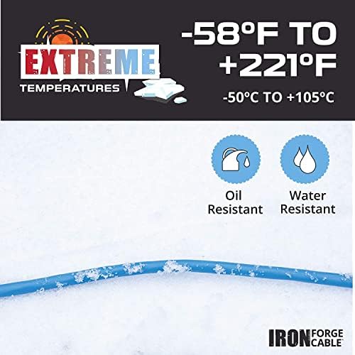 100 ft Sva vremena produžena kabela - ostaje fleksibilan u ekstremnim hladnim i vrućim temperaturama od -58