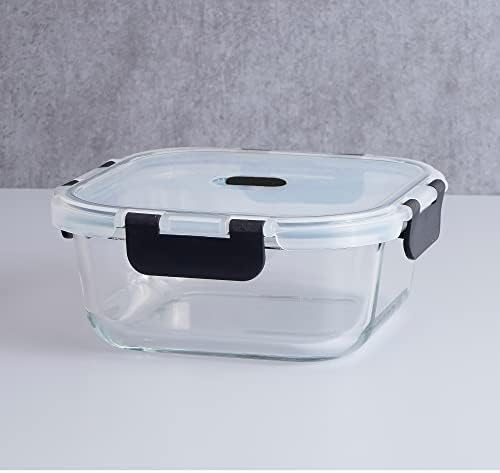 Femora borosilikatno staklo mikrovalna sigurna kvadratna posuda za skladištenje hrane sa poklopcem