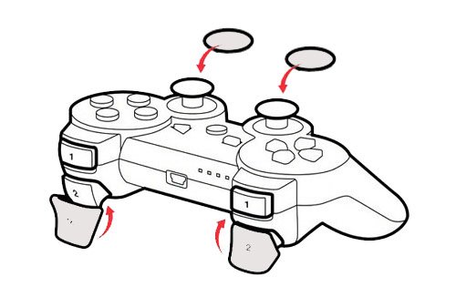 Moderna-tech okidači i palčići za Sony PlayStation 3 kontrolera