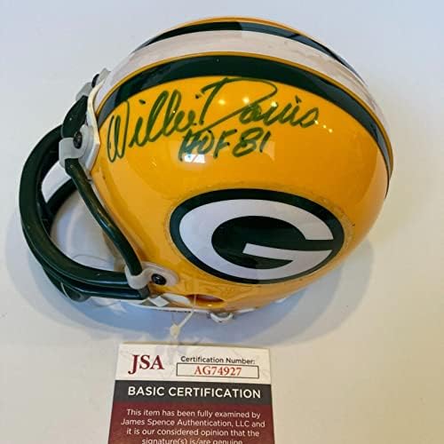 Willie Davis HOF 1981 potpisan Green Bay Packers Mini kaciga JSA COA-autograme NFL Mini kacige