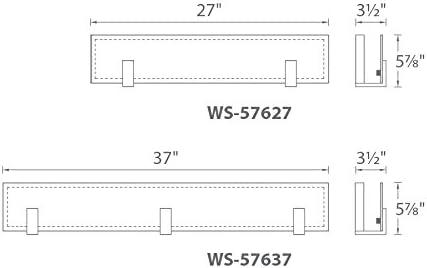 WAC rasvjeta WS-57627-BN Meridien 27 LED kupatilo & zidno svjetlo u brušenom niklu, 2