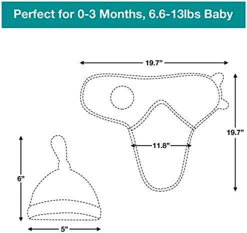 Mutualproducts swadles s kape za novorođene dječake i djevojčice - 3 pakovanje organskog pamuka Jednostavno podesivo pokrivač s pločicama - Dojenčad ugodno spavanje Sack Baby Swaddle - lijepi ružičasti otisak