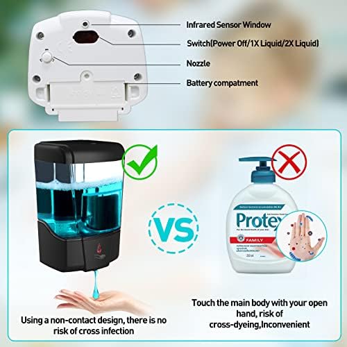 LATT automatska raspršivača sapuna, dispenzer za sanitet za sanitet 700ml Gel / Tečni raspršivač bez dodira