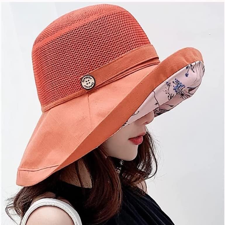 Yiwango Ljeto Veliki široki rub cvijet sunčani šešir za žene mrežaste plaže Hat ženski neto sklopivi sunčani