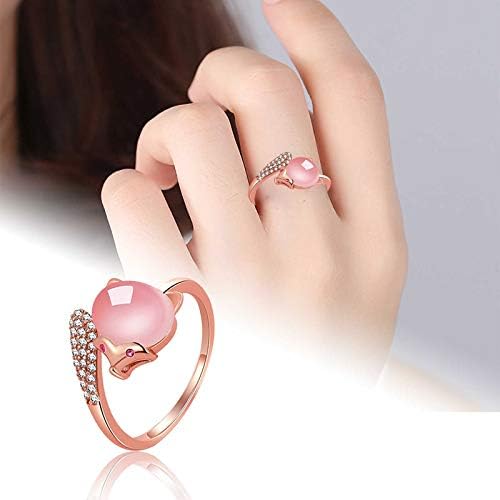 2023 Nova dama tona laki prsten srebrni ružičasti ružičasti kristalni prstenovi za kristalni prstenovi