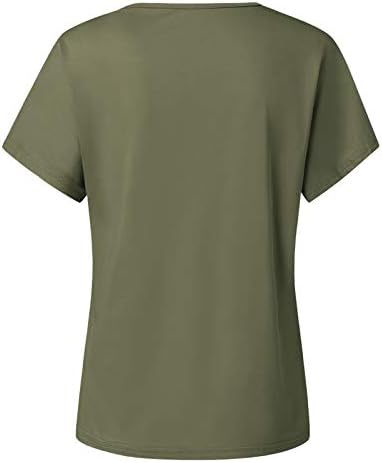 Yubnlvae kvadratni vrat kratki rukav labavi kroj trendi Casual prozračne štampane majice za žene majice Retro ljeto