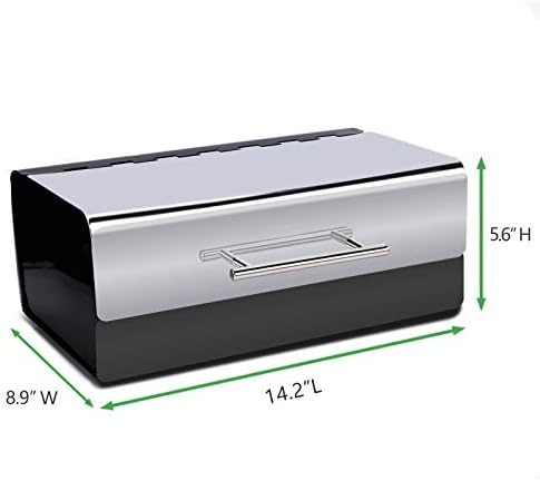 Kutija za hljeb od nehrđajućeg čelika LeFroom sa funkcijom održavanja svježine, višenamjenska kanta za skladištenje hrane za kuhinjsku radnu ploču