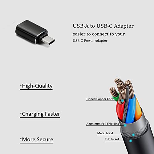 USB C kabl za punjenje, USB 2.0 Type-C 3A kabl za brzo punjenje 3.3 Ft kompatibilan sa Samsung Galaxy S10 S9 S8 Plus A51 A50, LG V50 V40 V30 G7 G6 G5, Sony JBL GoPro Motorola Android Smartphone Tablet 2-Pack