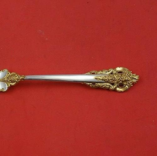 Grande Baroque Gold Accents by Wallace Sterling Silver Lemon Fork 3-Tine 5 1/2