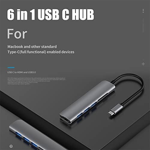 ZHYH USB 3.1 Tip-C Hub na Adapter 4K Thunderbolt 3 USB C Hub sa Hub 3.0 TF utorom za SD čitač