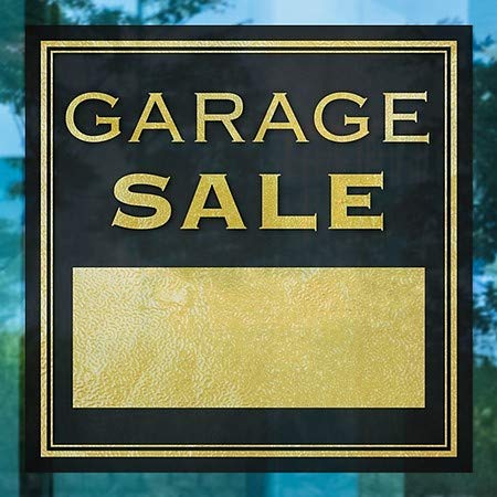 CGsignLab | Garažna rasprodaja-klasična zlatna prozor Cling | 5 X5