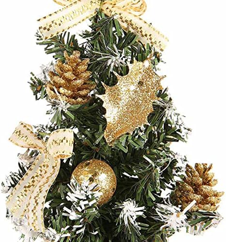 Homemoh 20cm Desktop mini božićno drvce, Božićni ukras za kućnu kuću Mali borov umjetnički mini božićno drvo za dnevni boravak