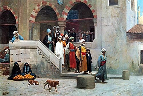 80-1500 dolara ručno oslikali nastavnici umjetničkih Akademija - 4 umjetničke slike koje napuštaju džamiju arapski Orijentalizam Jean Leon Gerome ulje na platnu - zidni dekor 01