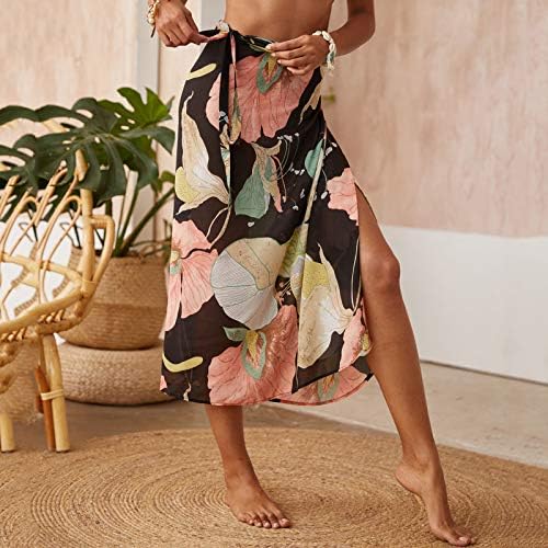 Kožna mini suknja Ženska odmor Moda Ljeto Plaža Suknja haljina za remen Print Šifon suknja Silk Suknja 12
