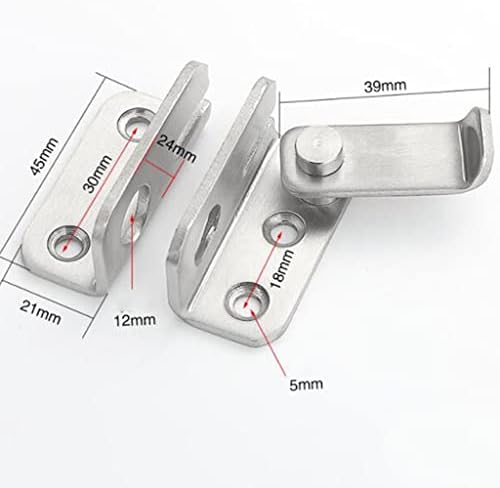 ZLXDP Uključite lijevu desnu kratku jednostavnu vijku protiv sigurnosnih vrata protiv krađe debela nehrđajućeg čelika zadebljanja za zgušnjavanje ubojica