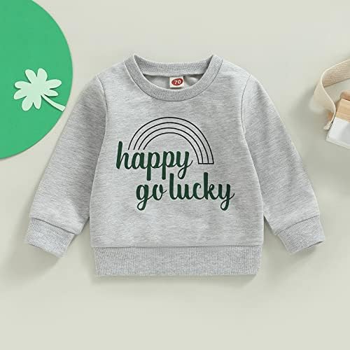 TODDLER Baby Boy Girl Dukseri Djeca Dugih rukava Smiješne slova Prevelike majice pulover vrhovi jeseni