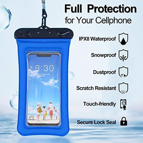 2 paketa plutajuća vodootporna torbica za telefon vodootporna torbica za telefon, float Water Proof torbica za mobilni telefon Podvodna suha torba za iPhone 14 13 12 11 Pro Max SE2 XS XR X, Galaxy S21 Pixel Up to 7.0