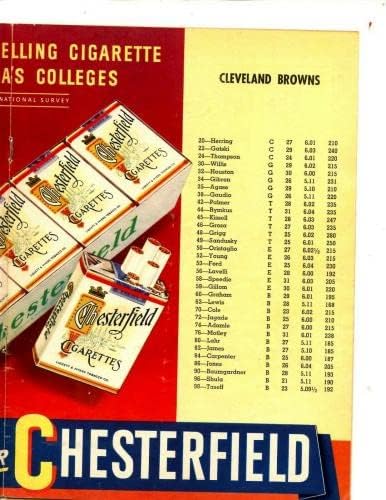 1951 NFL Program prvenstva Cleveland Browns u La Rams 3 autograma VG - NFL programi