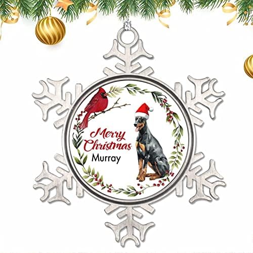 Pewter Snowflake Ornamenti pas u šešir kardinali vijenac spomen Božić Ornament Metal pahuljica Ornament