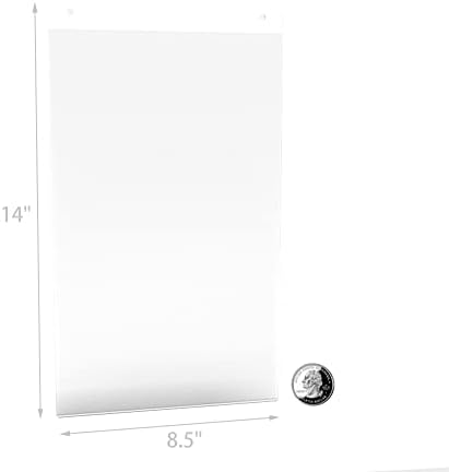 FixTureDisPlays® 6PK 8.5x14 Držač zidnih nosača Clear Akrilni okvir za slike Jednostepeni držač slike, vertikalni 12061-8,5x14-6pk-npf ogulite zaštitni film prije upotrebe.