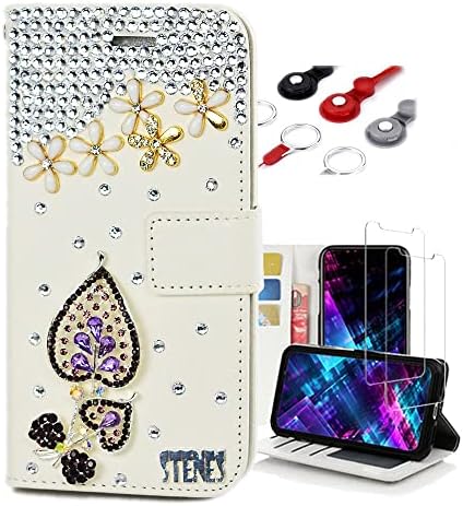 Fairy Art Crystal Wallet futrola za telefon kompatibilna sa Samsung Galaxy A02 - list Flower-Purple