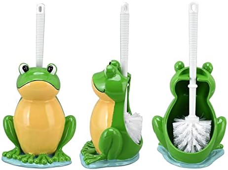 PLplaaoobo Frog oblik WC školjka čišćenja i držač za čišćenje, toaletna četka kreativna kupaonica