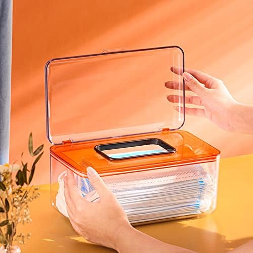 KLKCMS prozirni suhi i vlažni tkivni kutija za papir za papir za kućnu kućnu površinu, narančasta