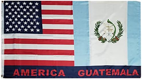 3x5 USA Amerika Gvatemala Friendship Kombinacija 100d Woven Poli najlonska zastava 5x3 Baner Grommets Teška dužnost