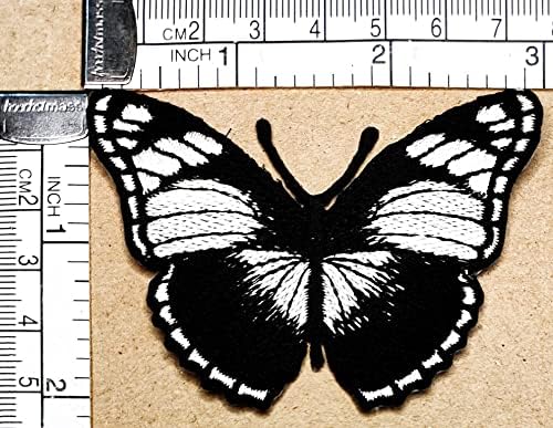 Kleenplus crni leptir životinja divlji crtani izvezeni gvožđe na šivanju na značku za džeane jakne šešire