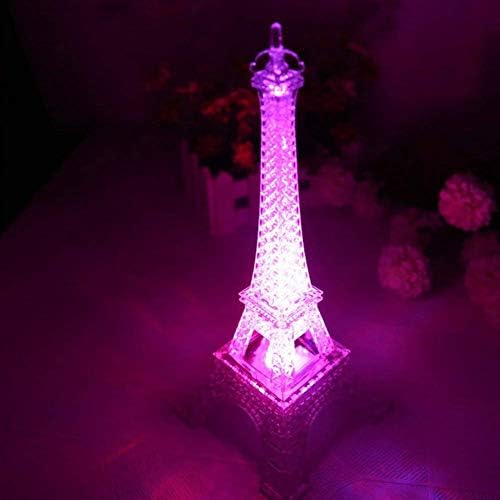 LEDMOMO Eiffelov toranj noćno svjetlo osvijetli akril 7 boja mijenjanje 10 inča stolno noćno svjetlo za djecu za prazničnu spavaću sobu središnji dekor