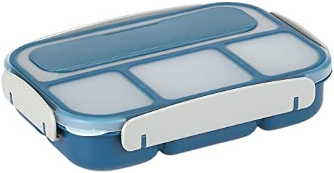 TinySiry kutija za skladištenje hrane za skladištenje 4 rešetke Bento ručak kutija mikrovalna zamrzivač Safe za ručak Kontejner za piknik plave boje