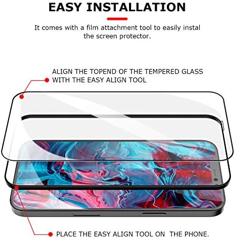 [2 Pakovanje] zaštitnik ekrana za iPhone 12 Pro Max, [HD Clear] [bez mjehurića] [protiv ogrebotina] [futrola] Film od kaljenog stakla za iPhone 12 Pro Max 6.7 inča