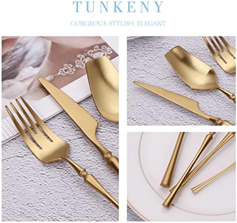 Tunkeny set srebrnog posuđa od 48 komada za 12, vrhunski set posuđa od nerđajućeg čelika, izdržljiv