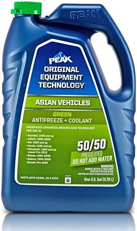 PEAK OET Extended Life Green 50/50 predodređeni Antifriz/rashladna tečnost za azijska Vozila, 1 Gal.