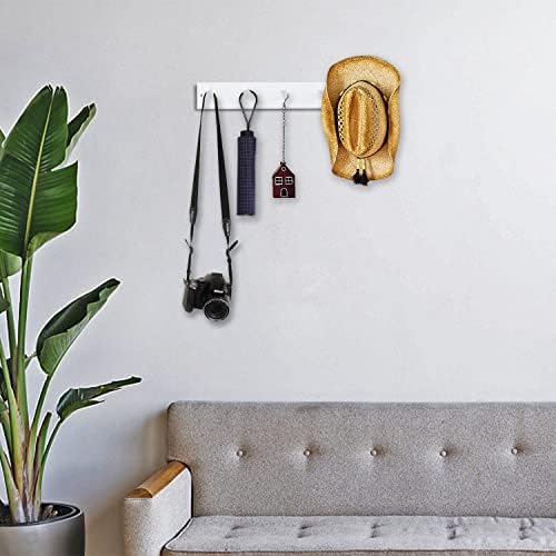 HorkMous 5 pegs ploča zid zida, 17 inča bambus drveni zidni viseći viseći zidni pokladište za viseće ručnike, kape, ruksake, odjeća, tipke