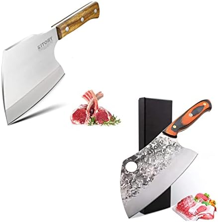 Kitory Super Heavy Duty meso Cleaver Eapecally za velike kosti K5 + srpski Chef nož meso Cleaver kovani Mesar nož HS09