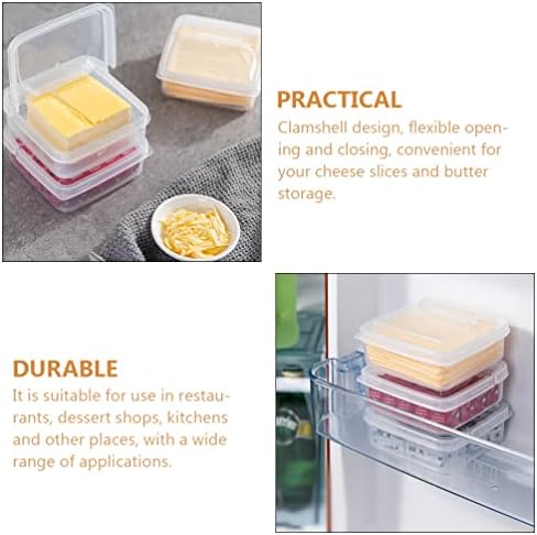 Luxshiny sir kriške Deli kontejneri 4kom sir kontejneri za skladištenje sa poklopcima frižider kontejneri za skladištenje hrane kutija narezane hrane Prep slučaj Sir Svježe i ukusne kriške sira Deli kontejneri