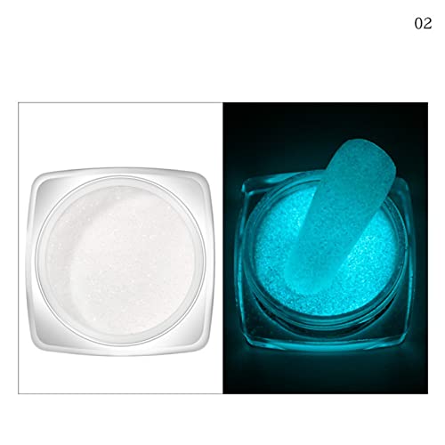 6 boja manikura svjetleći puder dekoracija noktiju DIY puder za nokte Nail Luminous Crystal pijesak Salon Ultrafine Glitter Luminous Powder Nail Dust Tip ljepota komplet za nokte Full Gel