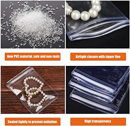 Gsxrb PVC Anti Tarnish torbe za nakit, torbe za nakit prozirne plastike. Torbica za nakit za prstenje i naušnice