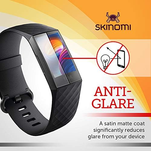Skinomi mat zaštitnik za cijelo tijelo kompatibilan sa Fitbit Charge 3 Full Cover matte Skin Anti-Glare HD filmom