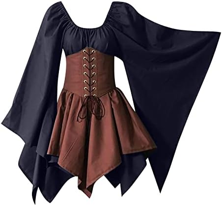 Vintage irske haljine za žene kratki srednjovjekovni kostim plus haljina s korzetom Regency vratom Halloween Victorian haljine