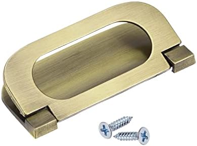 METALLIXITity Flush Ring Ručke 1pcs, Cink Legura skriveni ugrađeni namještaj sa vijcima - za klizna vrata za ladice, bronza