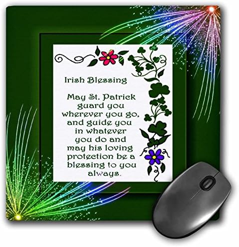 3droza LLC 8 x 8 x 0,25 inča irski blagoslovi jastučić za miš